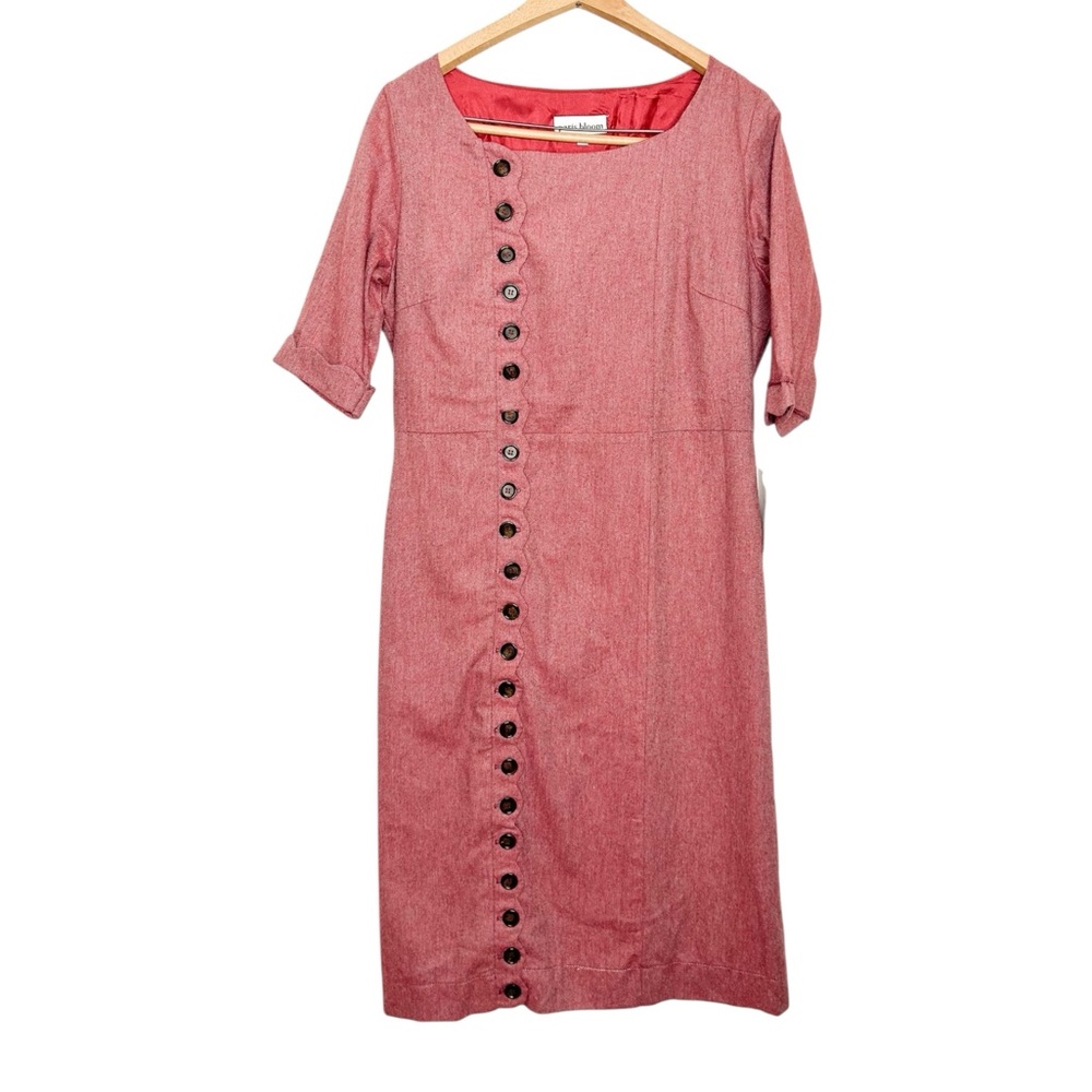 NWT Paris‎ Bloom Madeline Dress Retro Vintage Inspired Knee Length Dress Large L - Picture 2 of 8